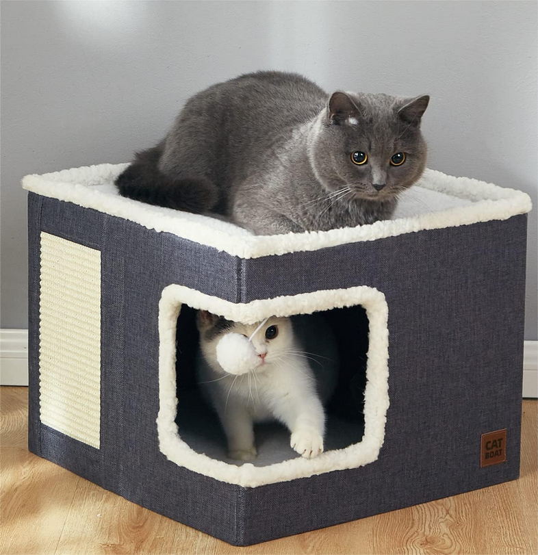 Cat Bed for Indoor Cats Cube House